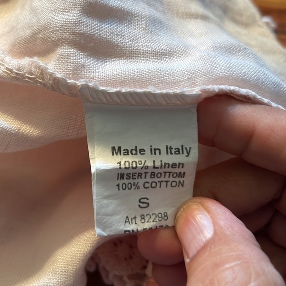 TERZO Millenio Blush Linen Top. Size S. P63/A2287 - Picture 6 of 6